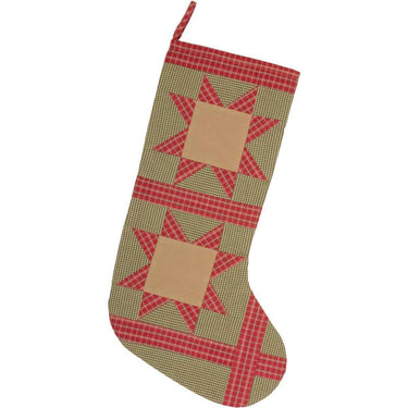 Dolly Star Green Patch Stocking 12x20 VHC Brands - The Fox Decor
